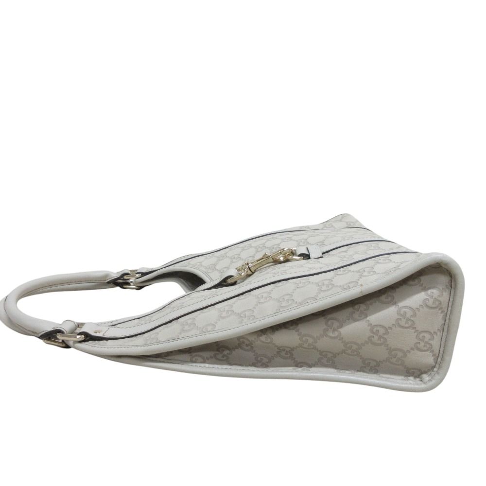 良品 GUCCI グッチ GGシマレザー ジャッキーライン セミトートバッグ