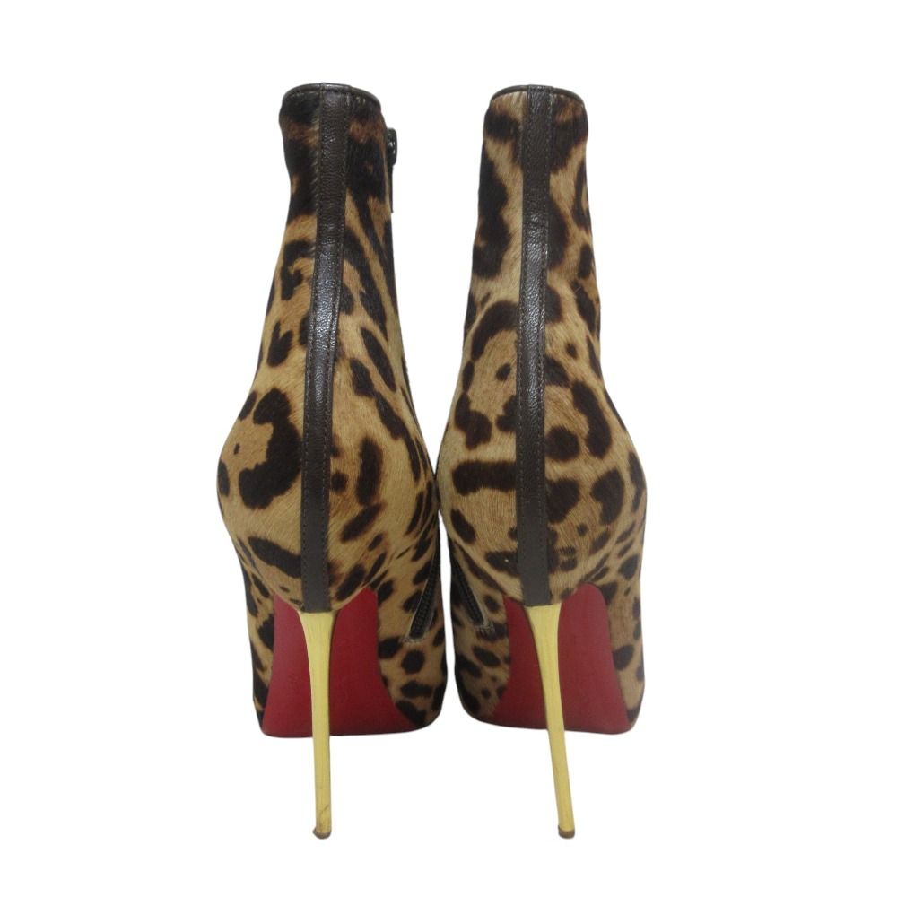 良品 Christian Louboutin クリスチャンルブタン レオパード柄 ハラコ