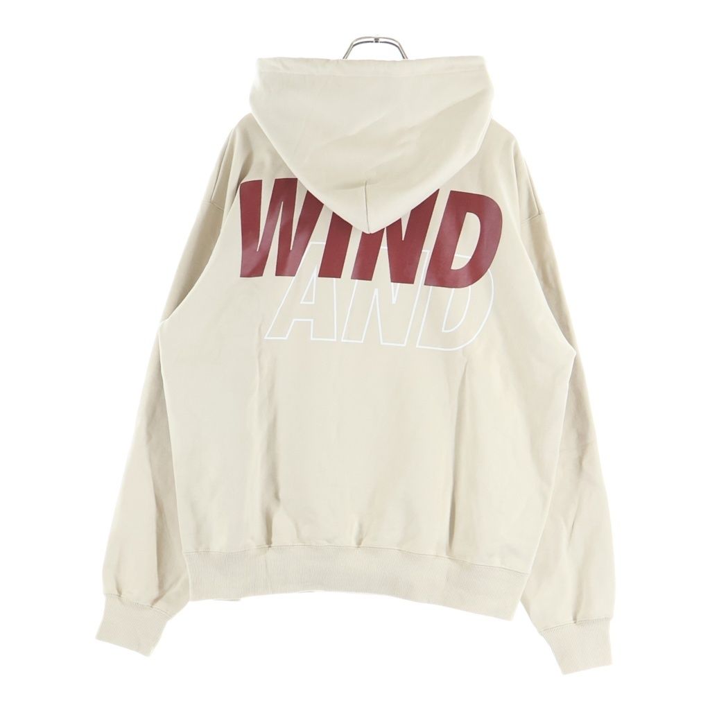WIND AND SEA ウィンダンシー ビックロゴフーディー プルオーバーパーカー ベージュ WDS-SEA-21A-01 WIND AND SEA (ウィンダンシー) ビックロゴフーディー プルオーバー