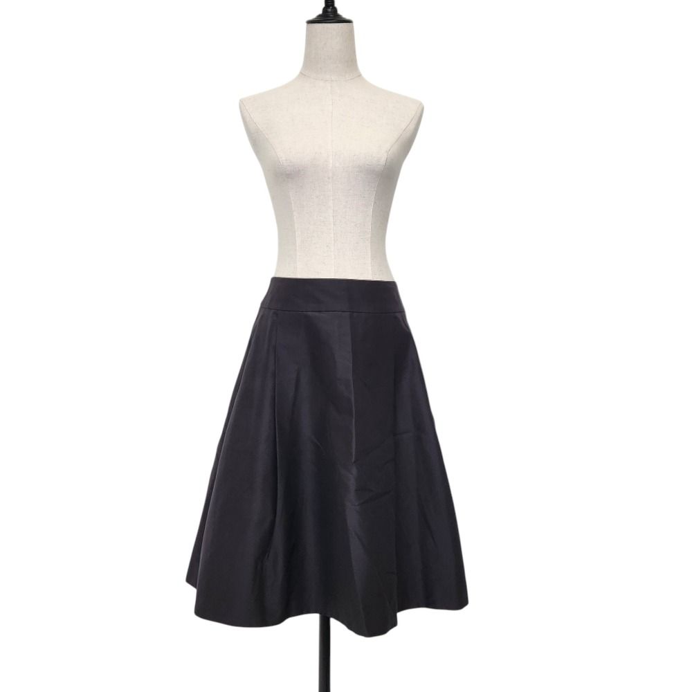 美品 FOXEY フォクシー タックフレアスカート 38636 サイズ38 ブラック
