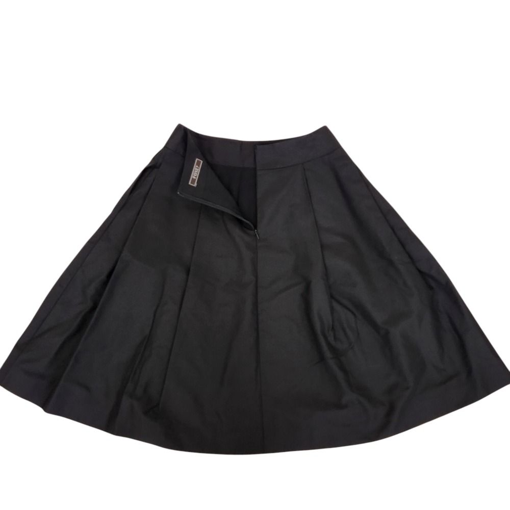 美品 FOXEY フォクシー タックフレアスカート 38636 サイズ38 ブラック