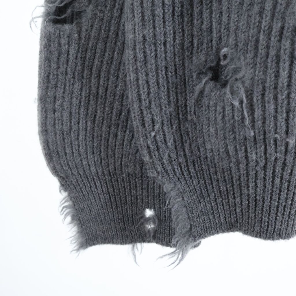 HED MAYNER (ヘドメイナー) 22AW DESTROYED TURTLENECK SWEATER