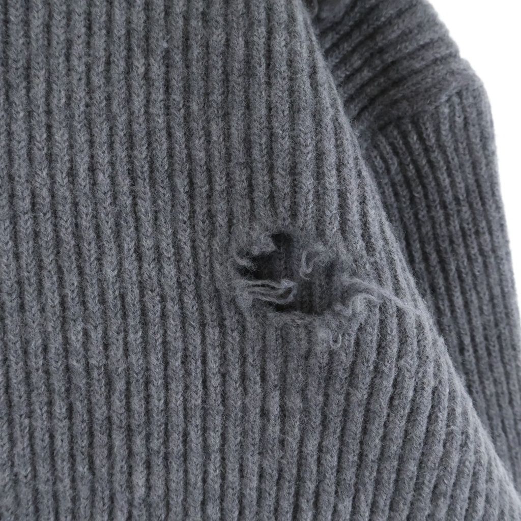 HED MAYNER (ヘドメイナー) 22AW DESTROYED TURTLENECK SWEATER