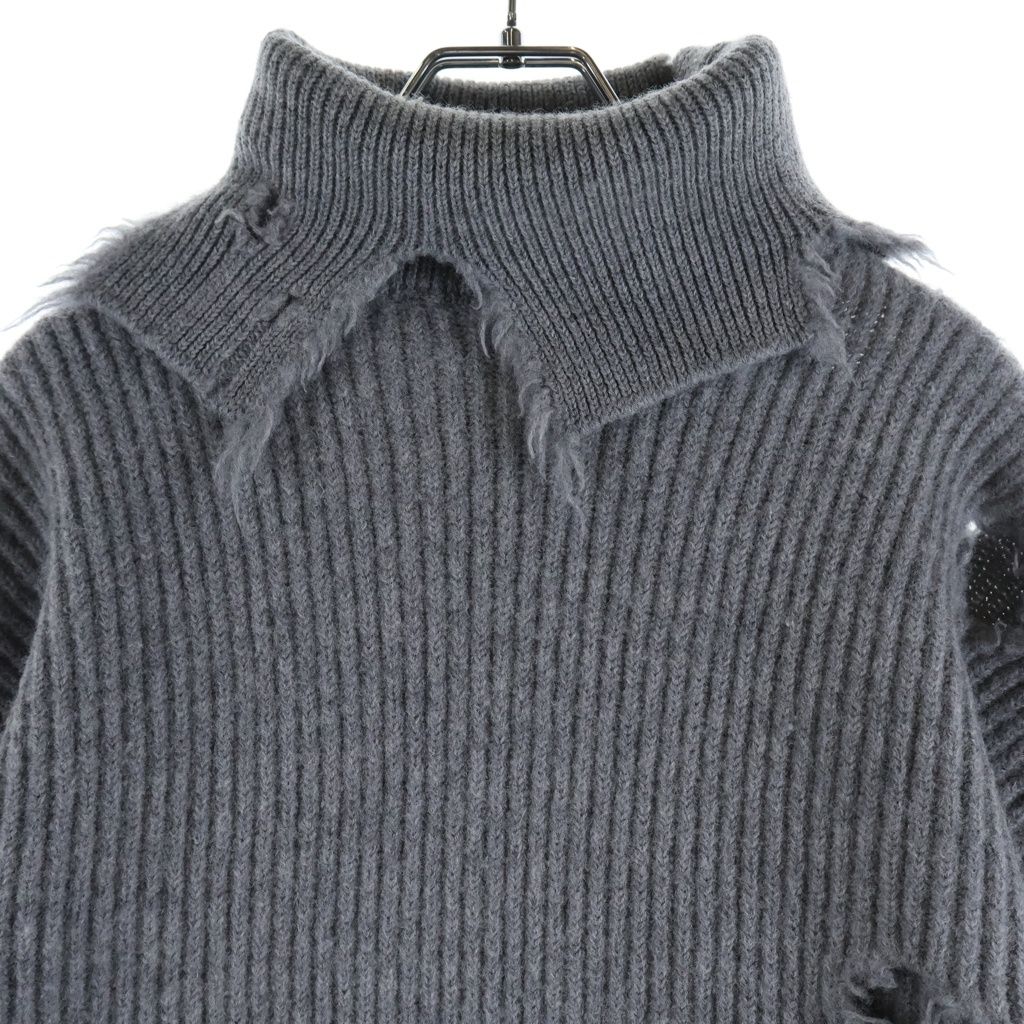 HED MAYNER (ヘドメイナー) 22AW DESTROYED TURTLENECK SWEATER