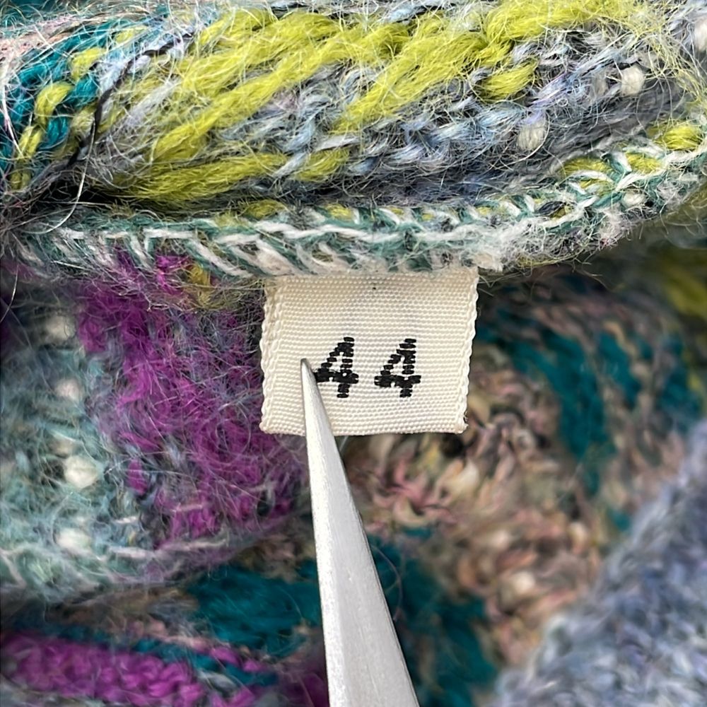エムミッソーニ セットアップ カーディガン タイトスカート 40 マルチカラー 美品 MISSONI ミッソーニ ヴィンテージ 3点セット 長袖ニット+