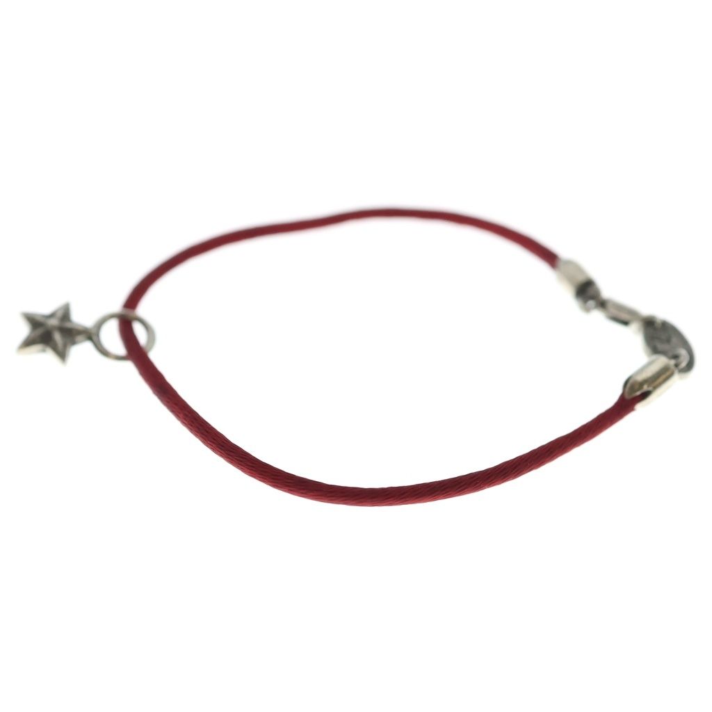 CHROME HEARTS クロムハーツ KZ BRACELET STAR スタースタック ブレスレット シルバー/レッド CHROME HEARTS (クロムハーツ) KZ BRACELET STAR スタースタック