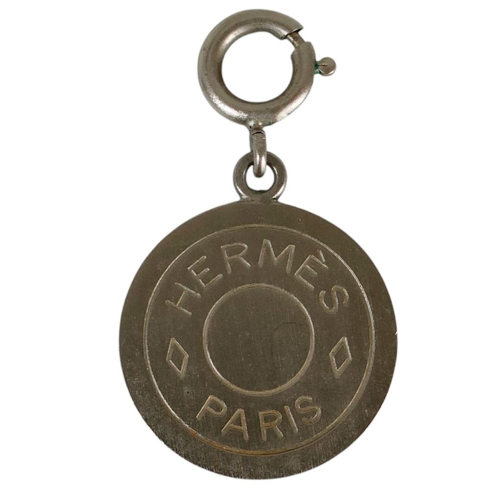 美品 HERMES エルメス セリエ コインチャーム アクセサリー シルバー
