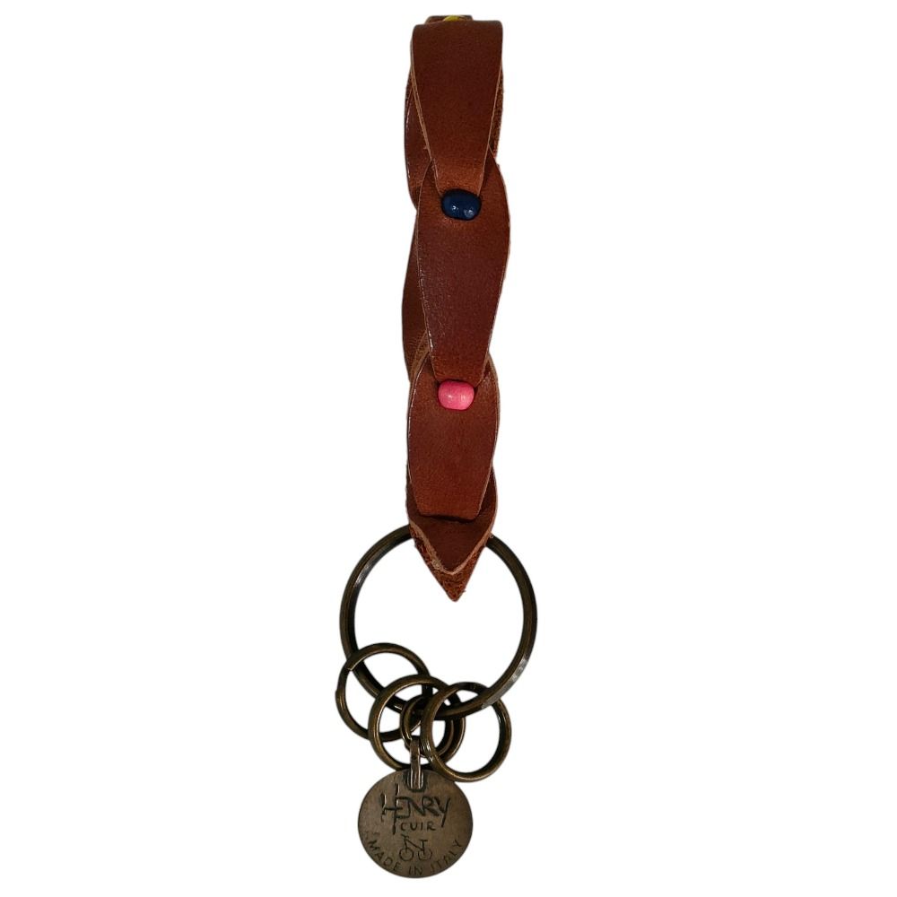 henry cuir アンリークイール　henri 作　スプーンのキーホルダー 良品 HENRY CUIR アンリークィール レザー キーリング キーホルダー