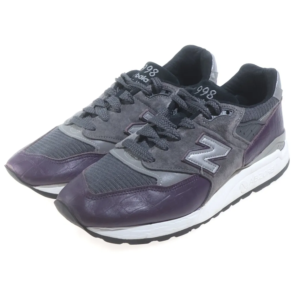 New Balance ニューバランス M998AWH Purple Croc パープルクロコ ローカットスニーカー グレー New Balance (ニューバランス) M998AWH Purple Croc パープルクロコ