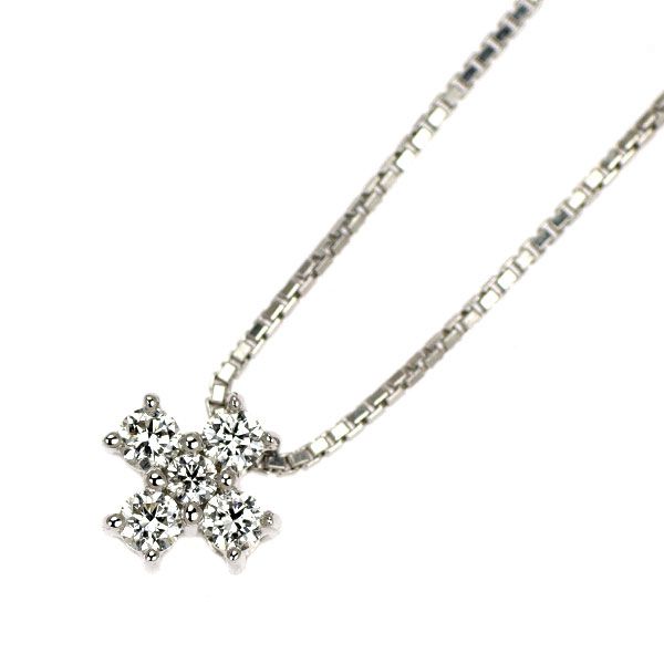 田崎真珠 K18WG ダイヤモンド ペンダントネックレス 0.10ct - メルカリ