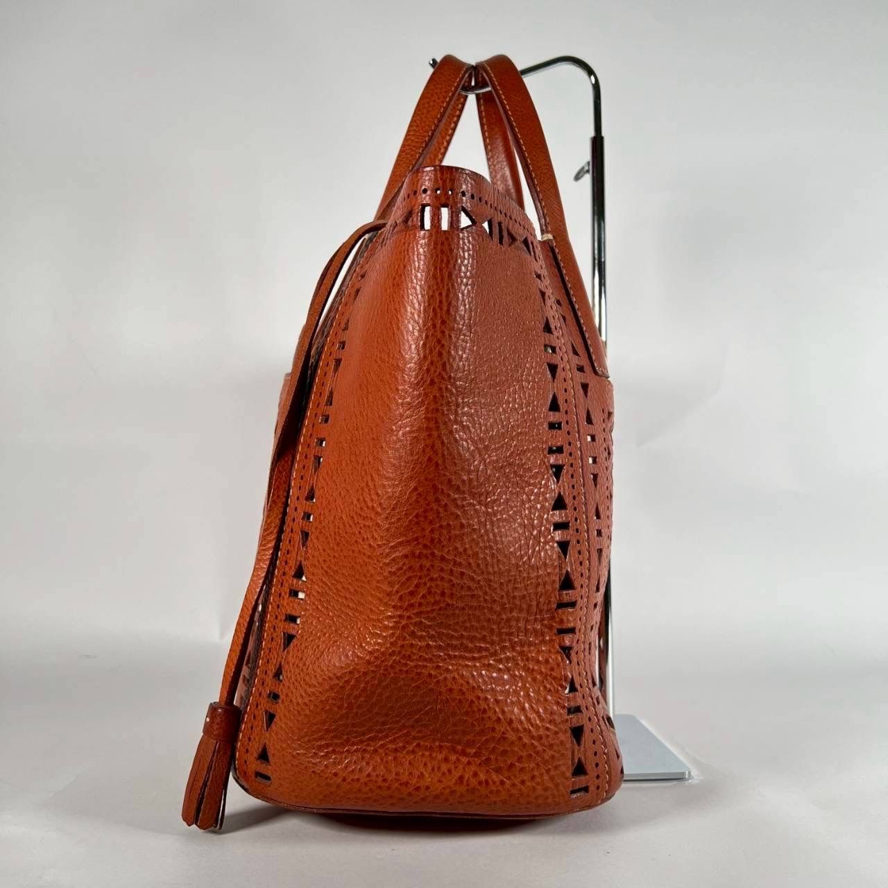レア 希少 美品 genten ゲンテン レザー 巾着 キャメル レア 希少 美品