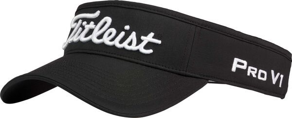 タイトリスト メンズ アクセサリー 帽子 Titleist Adultour Performance Golf Visor BlackWhite 2 ホワイト