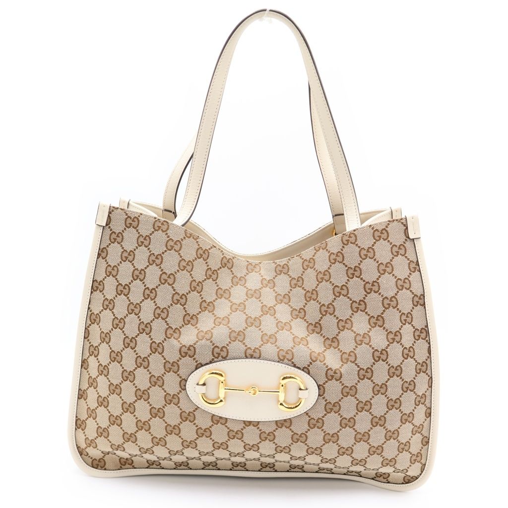 GUCCI (グッチ) GGスプリーム ハンドバッグ トートバッグ ホワイト 