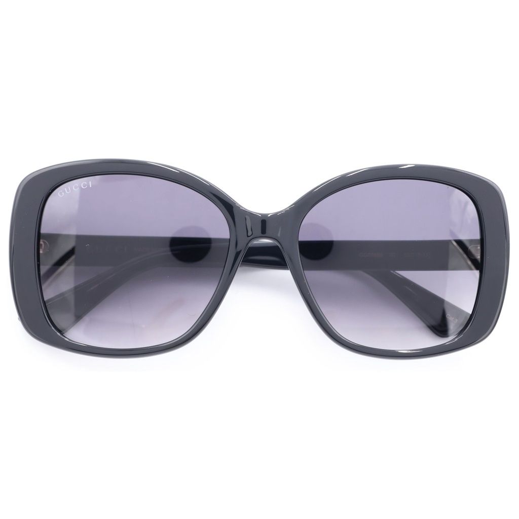 GUCCI (グッチ) GG0762S バタフライフレーム GGロゴテンプル カラーレンズ サングラス メガネ ブラック
