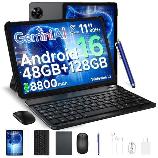 【Android16 11インチ セット版】Android16 タブレット 11インチ、48GB+128GB+2TB拡張、UNISOC T7250 8 23,233円