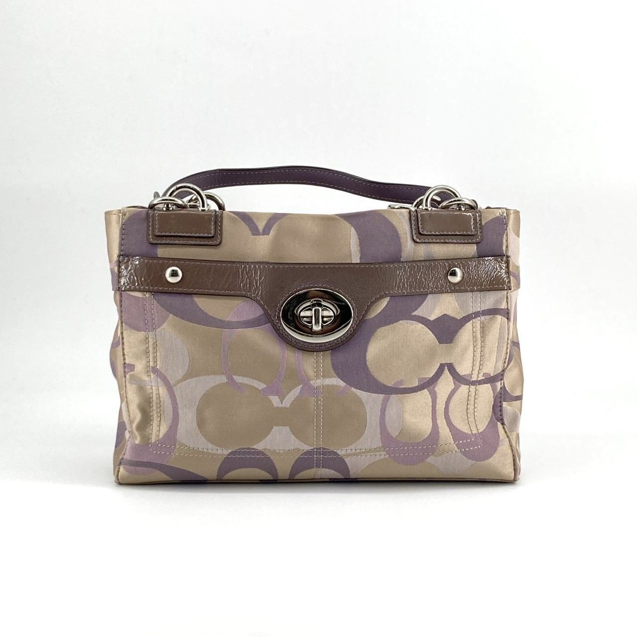COACH（コーチ） ペネロピ オプティック シグネチャー キャリーオール F17140 ハンドバッグ ベージュ