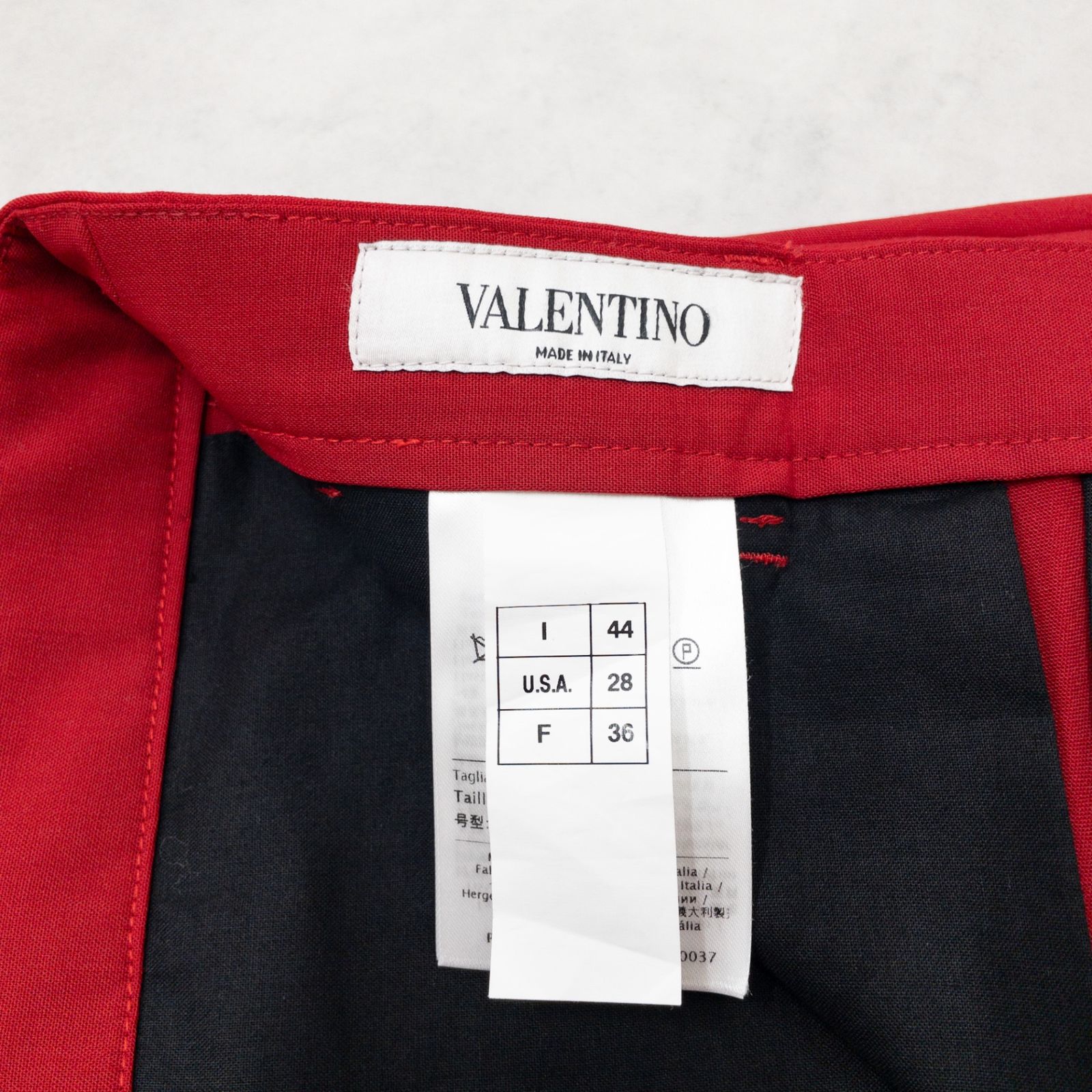 VALENTINO ヴァレンティノ パンツ プリーツ ウール ポリエステル レッド イタリア製 メンズ 44 b02432 VALENTINO ヴァレンティノ パンツ プリーツ ウール ポリエステル
