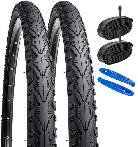 YunSCM 2本セット,26 1.75 タイヤ,26x1.75 47-559 自転車タイヤ + 26x1.50/1.90 チューブ米式バルブ32mm