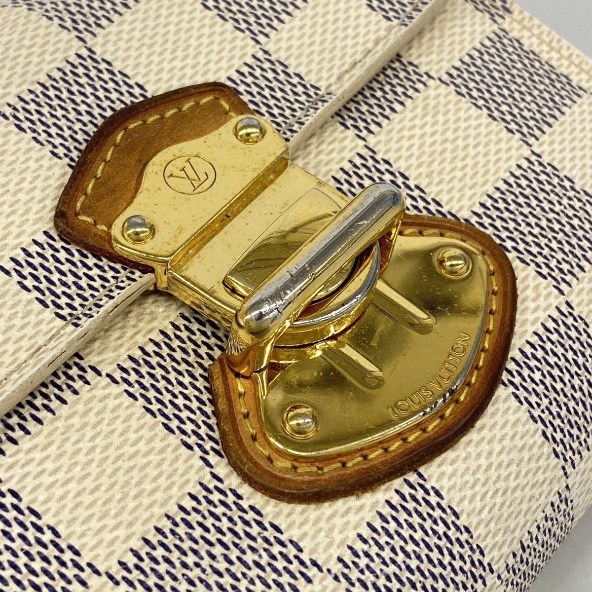6gd4147-k】ルイヴィトン 三つ折り財布 ダミエ・アズール