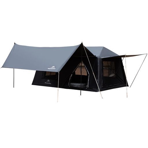 Mountainhikerエアーテント 小屋型 400x280x195cm 自立式インフレータブルテント ワンタッチ設営 空調口・煙突口付き 2ドア4
