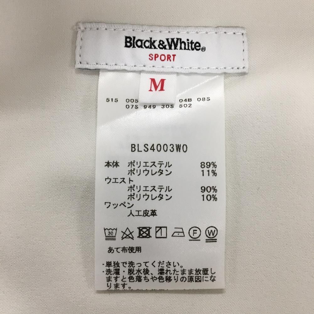 Black&White SPORT ブラックアンドホワイト スカート ブラックアンドホワイト スカート 白×黒 ベルト部異素材 レディース M