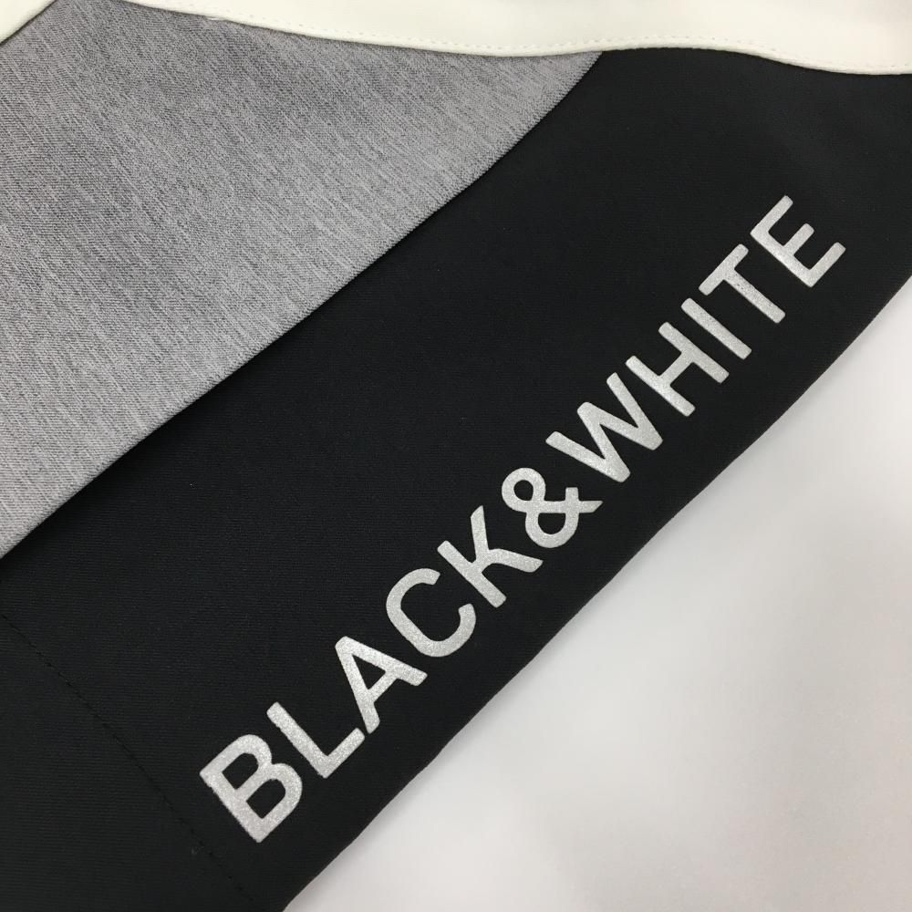 ブラックアンドホワイト スカート 白×黒 ベルト部異素材 レディース M
