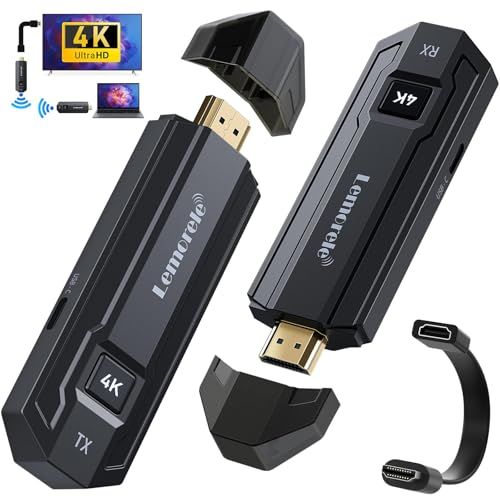 N◆HDMI 4K 無線 ワイヤレス 送受信機 最大50m 2.4G&5G双頻Wifi ポータブル 小型 最大解像度4K30Hz 66ms超低遅延無線 8台増設可能 APP/インターネット不要 エクステンダキット hdmiの変換アダプター付き 78ff40ce 13,286円