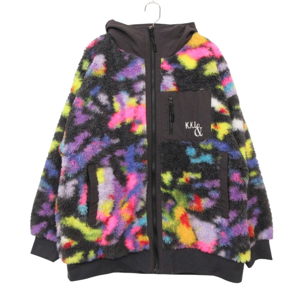 KAKELA&TRANQUIL カケラアンドトランクイル ブルゾン 25AW ボア ジャケット サイケ柄 アウター フーディー マルチカラー F【M】 メンズ 【中古】