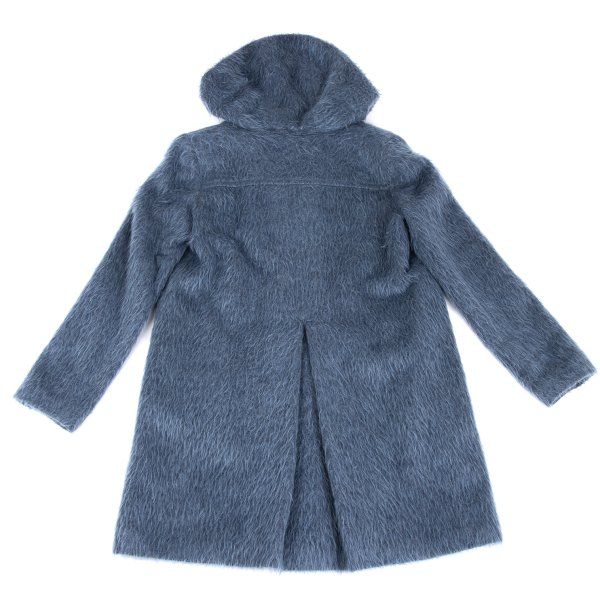 ヴィヴィアンタムVIVIENNETAM ウール混紡シャギーダッフルコート 水色1