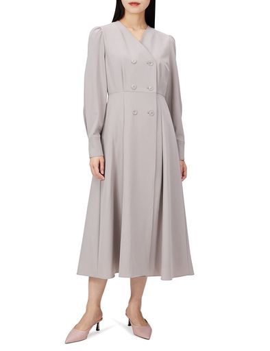 [NATURAL BEAUTY BASIC] カジュアルドレス トレンチディテールワンピース レディース グレージュ S
