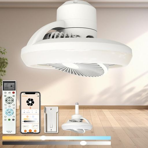 LEDシーリングファンライト サーキュレーター付き 8~12畳 調色 調光 風量調整 天井扇 最大4000LM ファン正逆回転 タイマー機能 節電 省