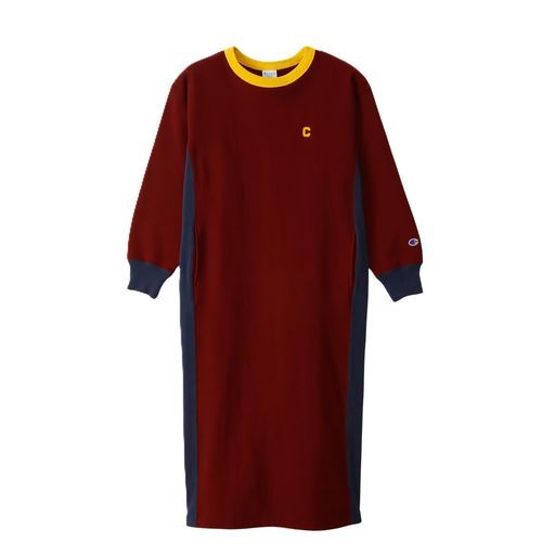 スウェット 長袖 丸首 11.5oz 裏起毛 Loose Fit ビッグロゴ刺繍 REVERSE WEAVE(R)ワンピースドレス リバースウィーヴ(