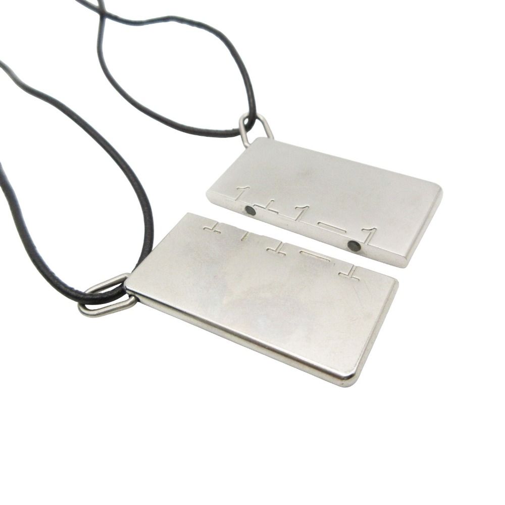 エルメス HERMES シンボル1＋1ペアプレートネックレス シルバー 美品 HERMES エルメス ネックレス シンボル 1+1 ペアプレート アクセサリー