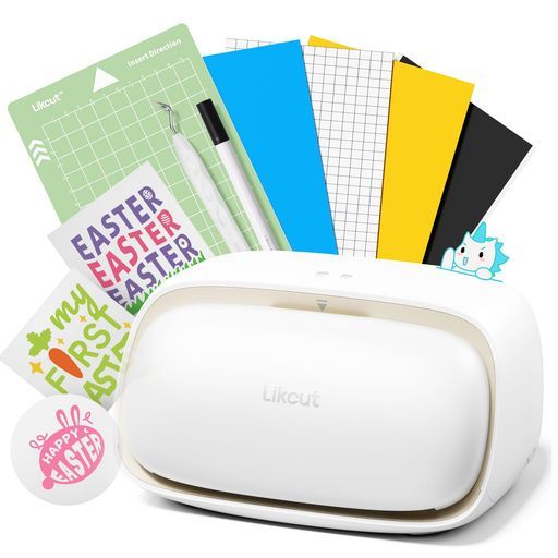 Likcut Glee S501 スマート 小型カッティングマシン ステッカー作り 初心者スターターキット同梱付き 転写シート カッティングシート 厚