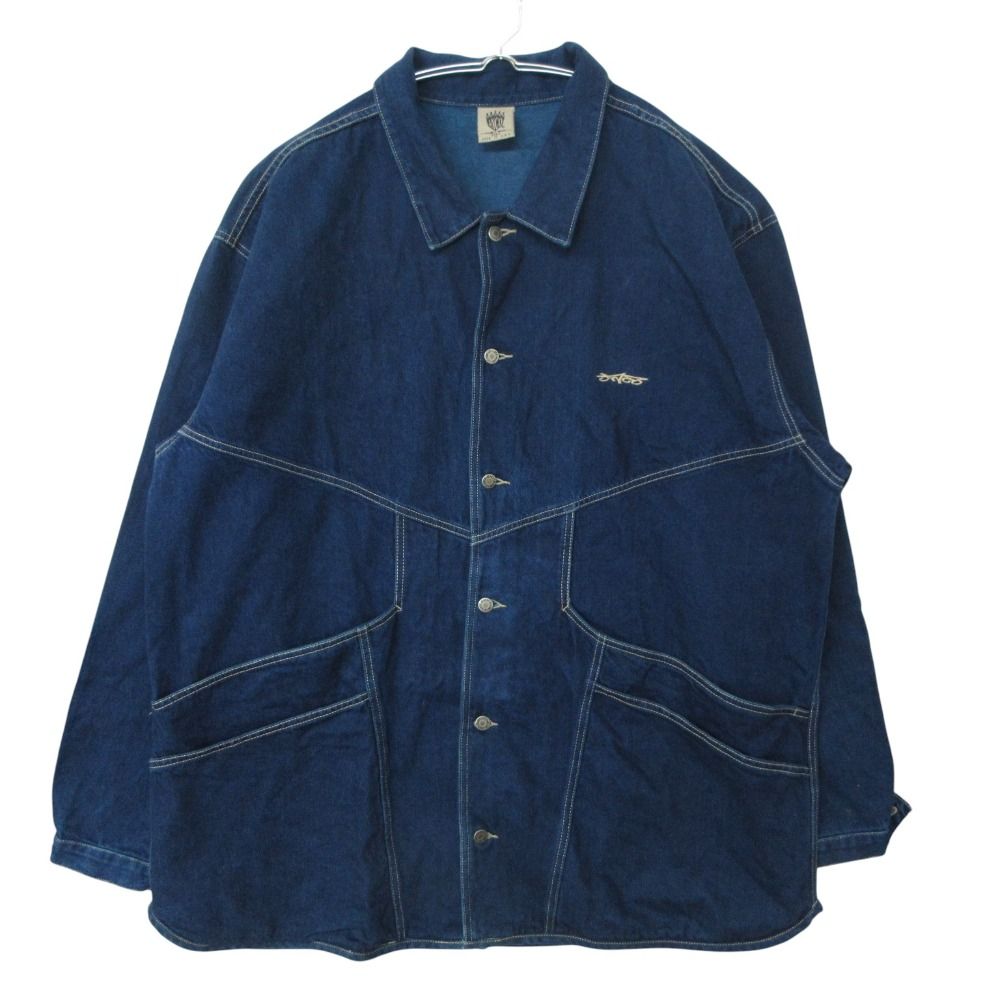 JNCO ジンコ デニムジャケット 希少2XL 90s ビンテージ Y2K USA製 カバーオール アウター インディゴブルー ネイビー 2XLT【XXL】 メンズ 【中古】