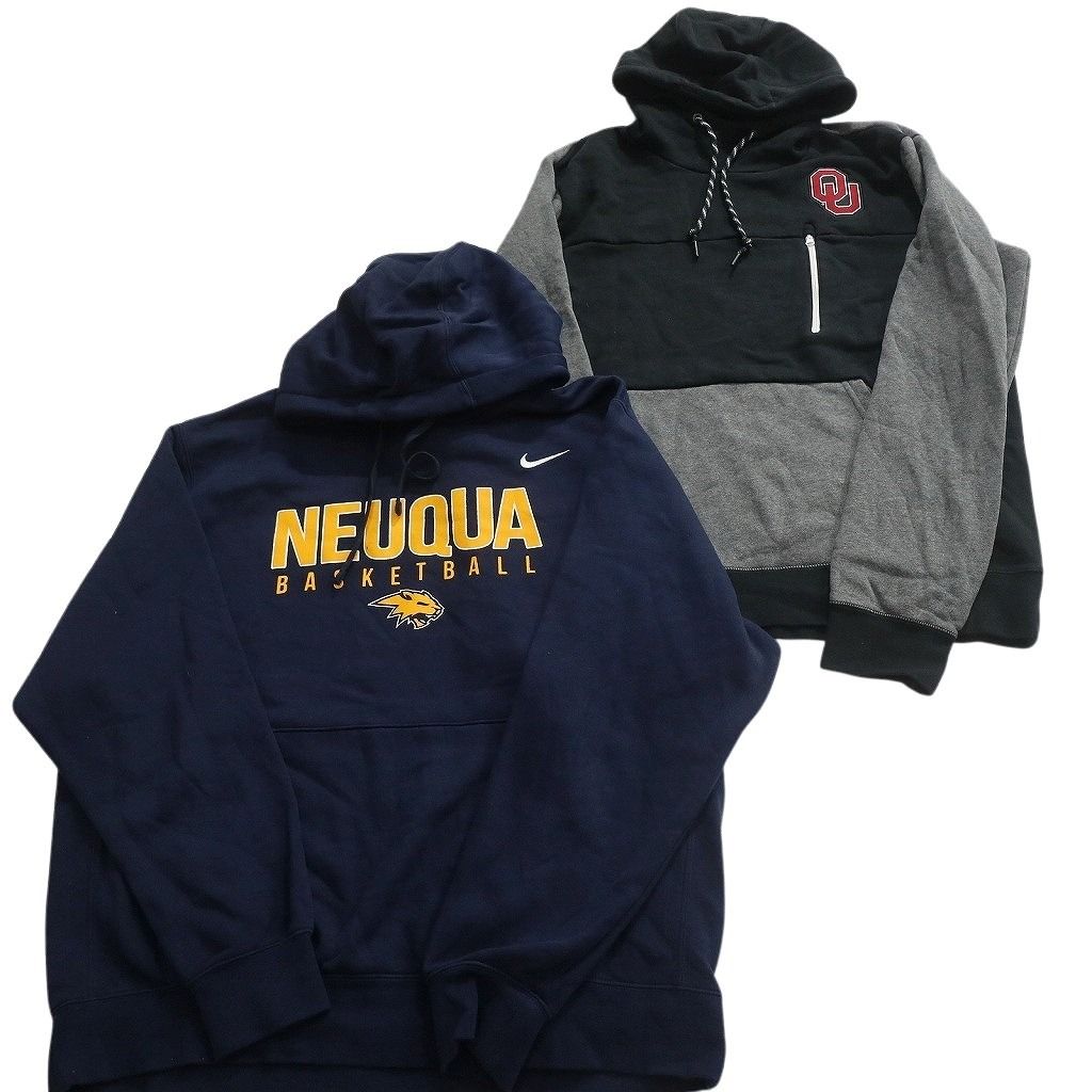 古着卸 まとめ売り ナイキ スウェット 8枚セット ( メンズ S ) フルジップパーカー ハーフジップ スタンドカラー ビッグロゴ 中古 NF9362 古着卸 まとめ売り NIKE ナイキ スウェット 8枚セット ( メンズ L/XL
