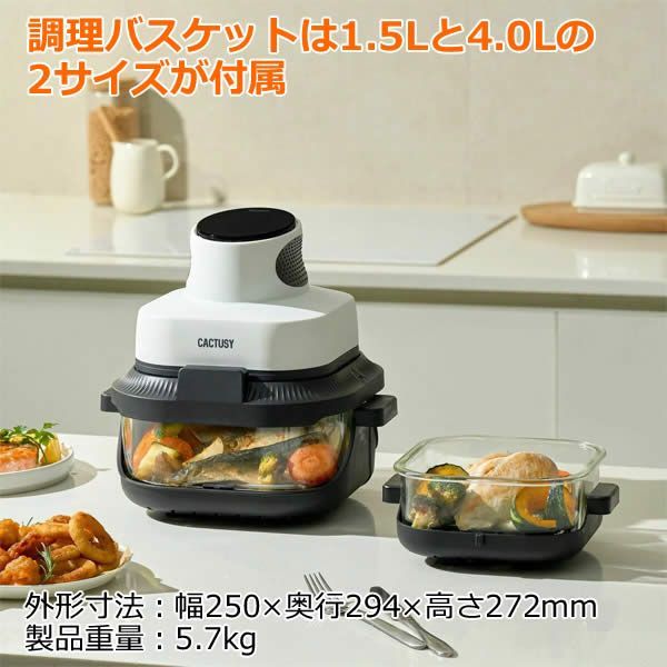 カクタシー エアー キューブ フライヤー CT-AF4067CW エアフライヤー