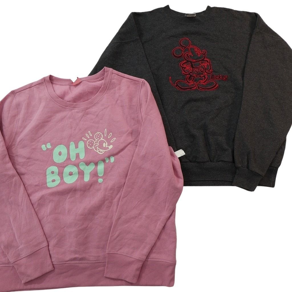 古着卸 まとめ売り キャラクター スウェット 8枚セット ( メンズ XL/2XL ) 呪術廻戦 ミッキー ナルト ラグラン ディズニー 中古古着 NF5882 古着卸 まとめ売り キャラクター スウェット 8枚セット ( メンズ XL