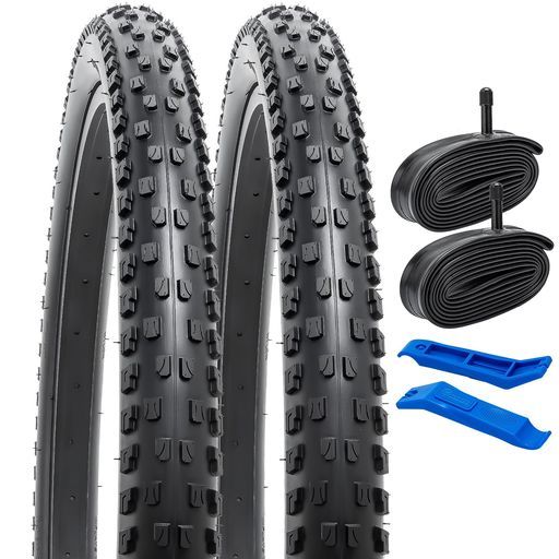 YunSCM 2本セット,26 2.1 タイヤ,26x2.10 54-559 自転車タイヤ + チューブ 米式