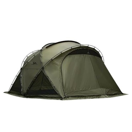 TOMOUNT 大型 シェルターテント 75Dナイロン 軽量 ドームテント 高220CM アルミポール 3~4人用 自立式 アウトドア 【TPUドア