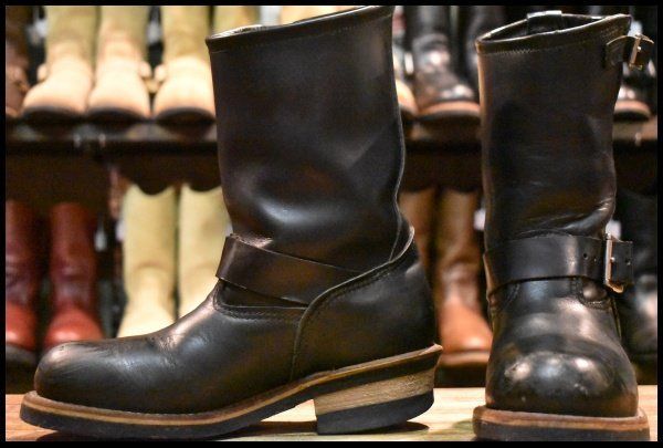 【5.5D 良品 06年】レッドウィング 2268 エンジニア 黒 ブラッククローム スチールトゥ ブーツ redwing HOPESMORE【GG399】