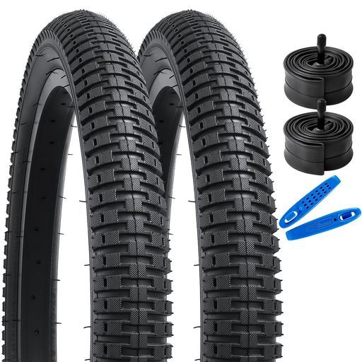 YunSCM 2本セット,20 2.25 タイヤ,20x2.25 57-406 自転車タイヤ + チューブ 米式バルブ32mm + タイヤレバ,適用 6,695円