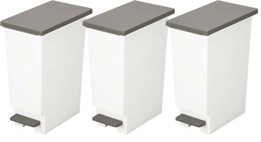 新輝合成 トンボ ネオカラー ゴミ箱 スリム 軽いペダルでサッと開く 30リットル ブラウン 3個セット 幅23.5x奥行41.5x高さ49.5cm
