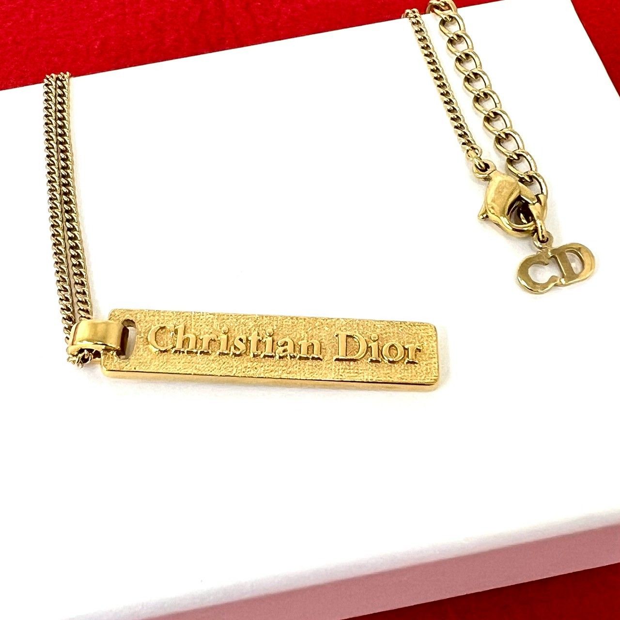 極 美品 Christian Dior ディオール ヴィンテージ ロゴ プレート GP