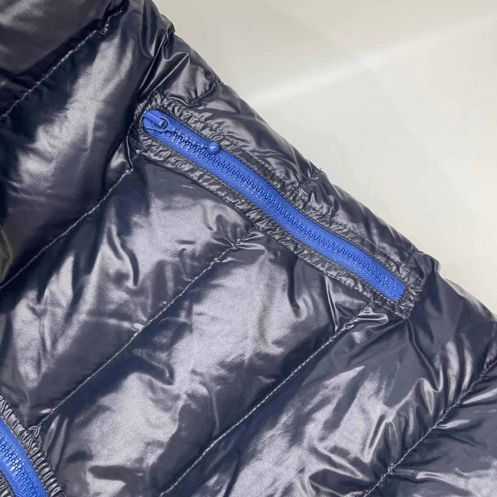 DUVETICA デュベティカ ブラック×ブルー ACE ロングダウンコート 42 DUVETICA デュベティカ ブラック×ブルー ACE ロングダウンコート 42