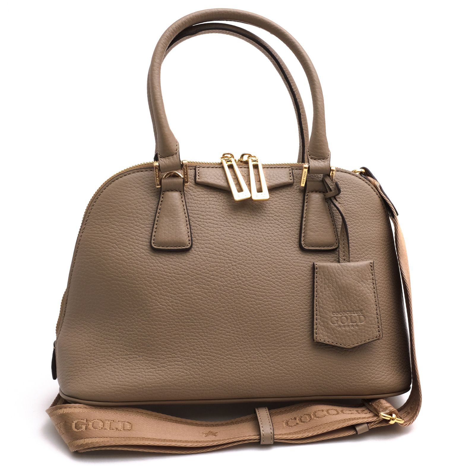 ココセリュックス ゴールド／COCOCELUX GOLD バッグ ハンドバッグ 鞄 トートバッグ レディース 女性 女性用 レザー 革 本革 ベージュ 205DA0429 モバイルポーチ付き 2WAY ショルダーバッグ シボ革 シュリンクレザー