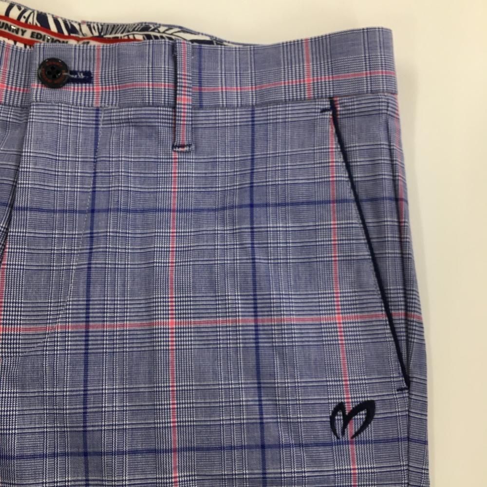 超美品】マスターバニー パンツ ライトグレーブルー系×ネイビー×ピンク