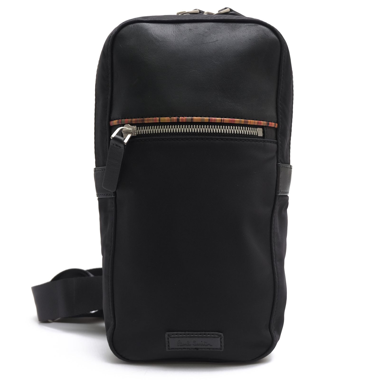 ポールスミス／Paul Smith バッグ ショルダーバッグ 鞄 メンズ 男性 男性用 ナイロン レザー 革 本革 ブラック 黒 PSR530 ZIP SIGNATURE ジップシグネチャー ヴィンテージマルチストライプ ボディバッグ 15,022円