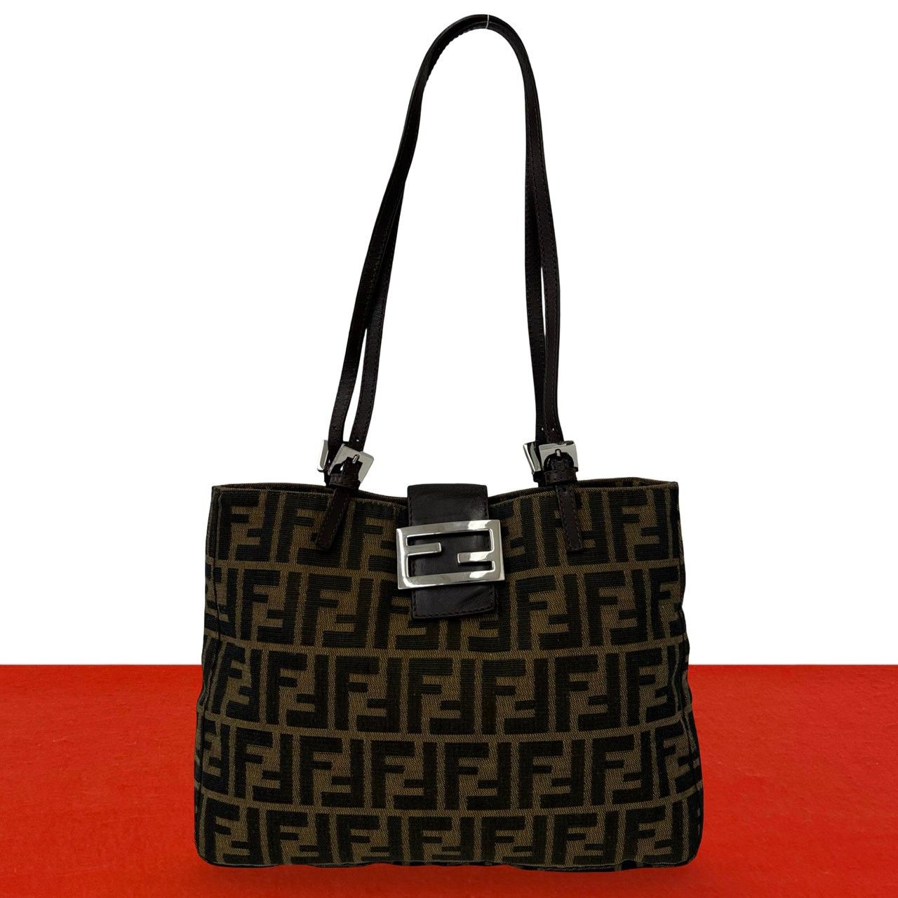 極 美品 FENDI フェンディ ヴィンテージ ズッカ FF 柄 キャンバス