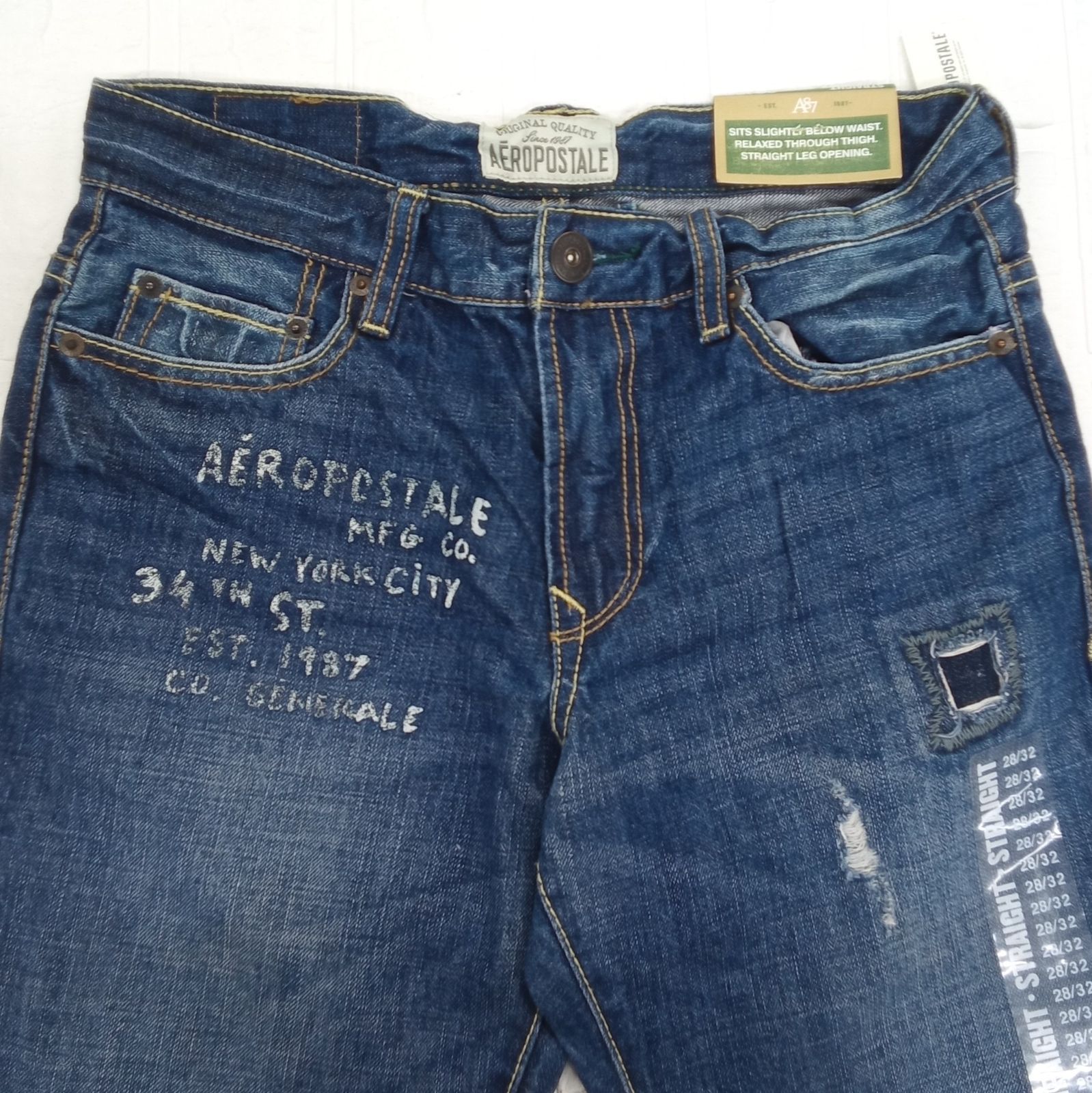 新品 AEROPOSTALE メンズSlim デニム パンツ 32x32 New Aéropostale 